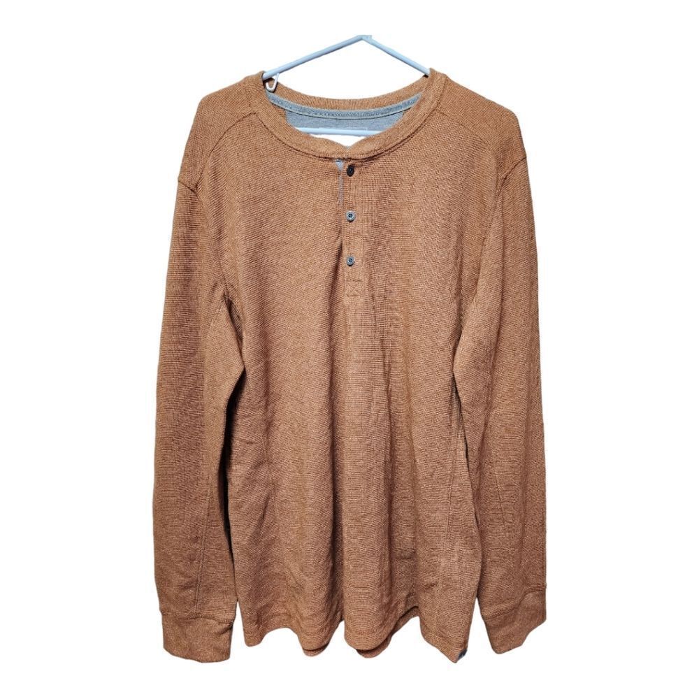 3006 - Eddie Bauer Men’s Long Sleeve TXL Three Button Pullover Thermal Shirt